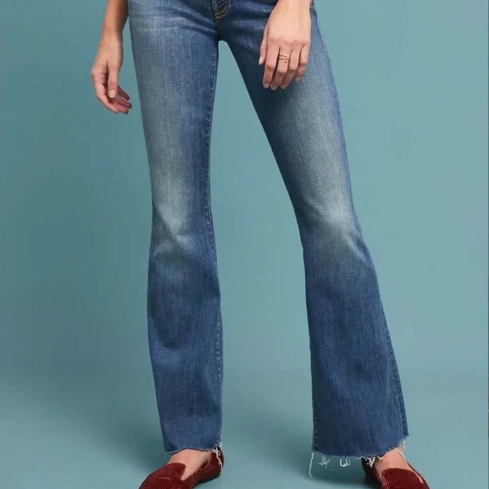 Mother—The Weekender Fray | Not Rough Enough | Mid-Rise Flare Cropped